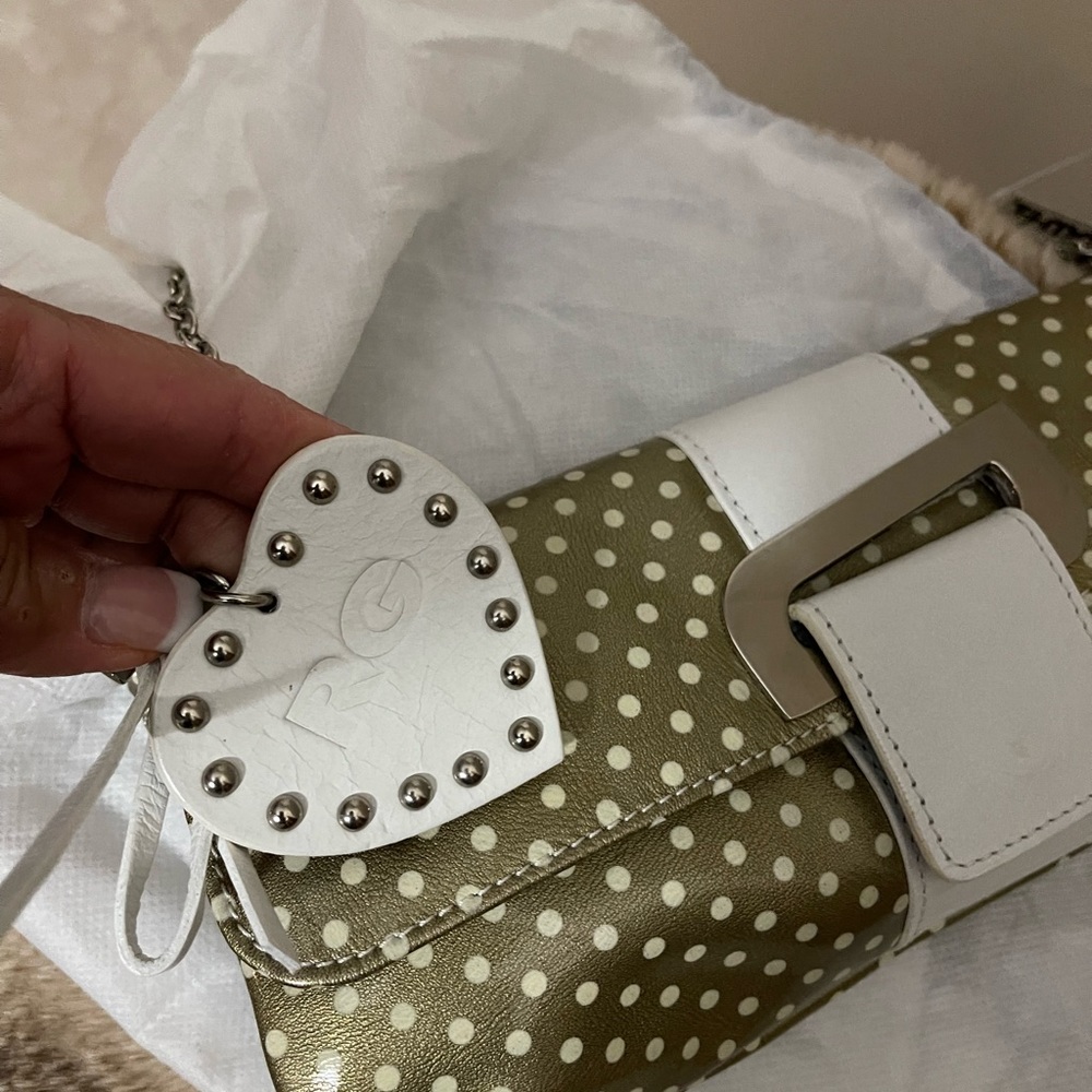 ❤️SOLD❤️NWT Roberta Gandolfi poka dot clutch - Picture 13 of 13